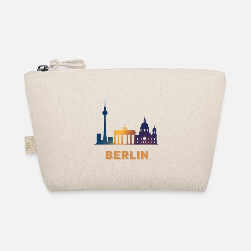 Berliner Skyline Farbverlauf Bio-Täschchen