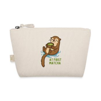 Otter mit Matcha Genuss - Bio-Täschchen - Natur - Vorne