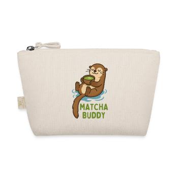 Matcha Buddy Otter Illustration - Organic Pouch - nature - Front