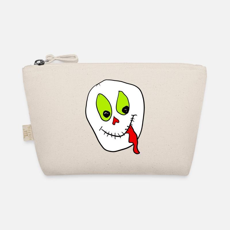 Neon Schädel Grinsen Halloween  Bio-Täschchen