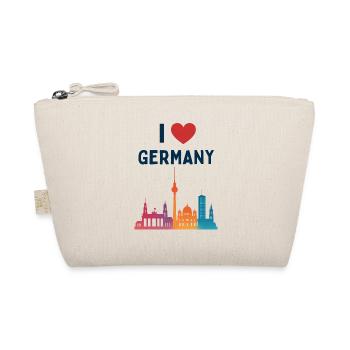 Ich liebe Deutschland Skyline  - Bio-Täschchen - Natur - Vorne