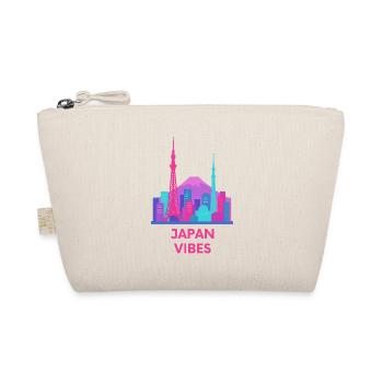 Japan Vibes Neon Skyline Silhouette  - Bio-Täschchen - Natur - Vorne