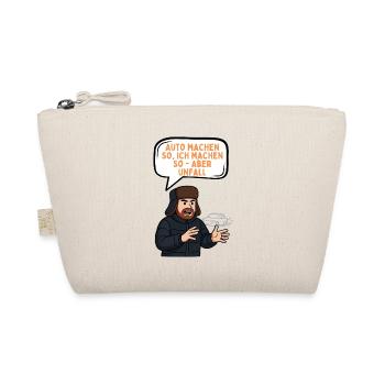 Car Saying Cartoon Accident Joke Illustration - Organic Pouch - nature - Front