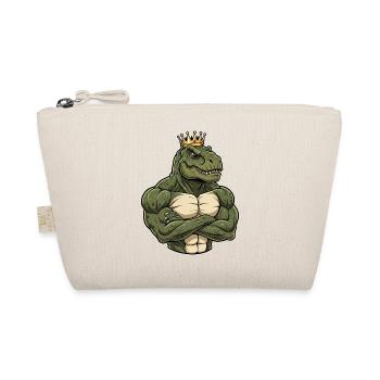 Strong Dino T-Rex King Cartoon Fitness Jungle - Organic Pouch - nature - Front