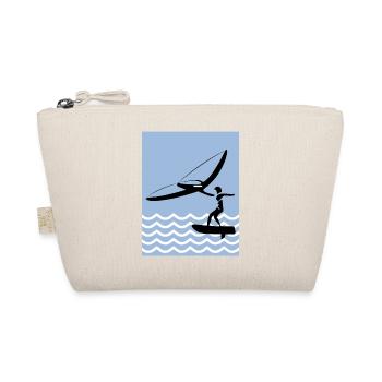 Wingfoil Silhouette am Meer - Bio-Täschchen - Natur - Vorne