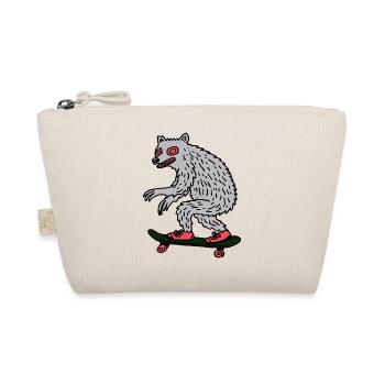 Moonlit Werewolf Skateboarder - Organic Pouch - nature - Front