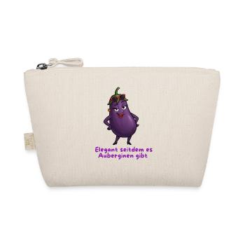 Illustration élégante de motif végétal d’aubergine - Trousse biologique - nature - Devant