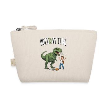 Urlaubzeit Dino und Schulkind - Bio-Täschchen - Natur - Vorne