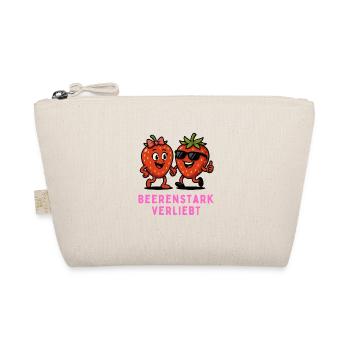 Beerenstark Verliebt Cartoon Erdbeeren Motiv  - Bio-Täschchen - Natur - Vorne