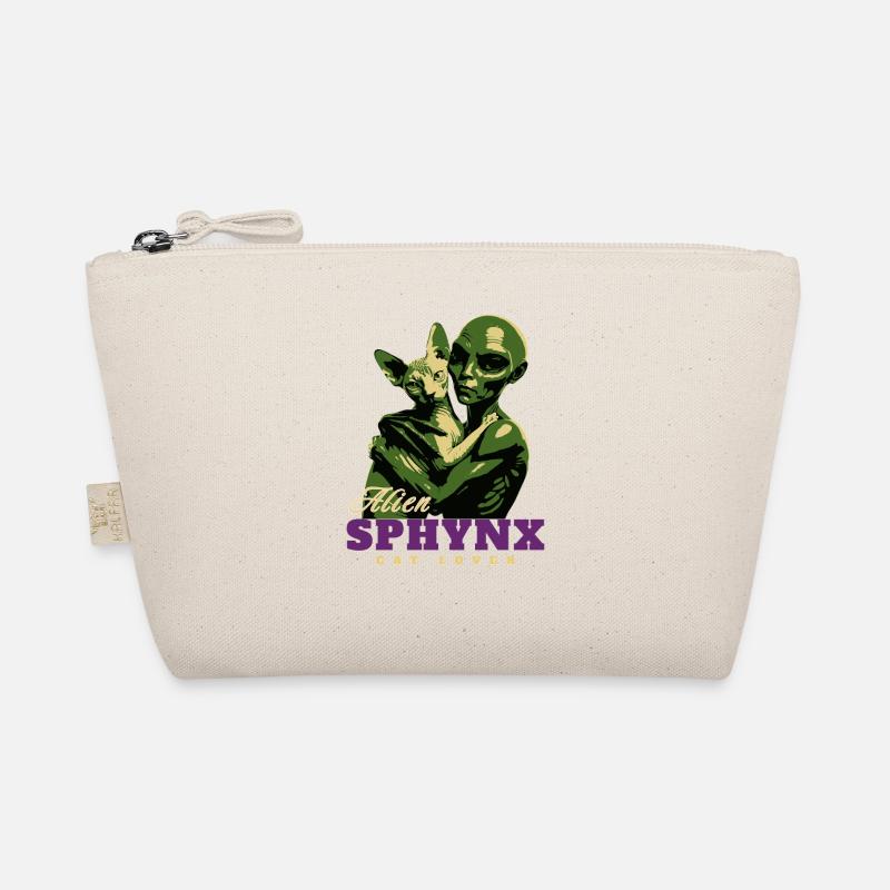 Green Alien Sphynx Cat Lover Organic Pouch