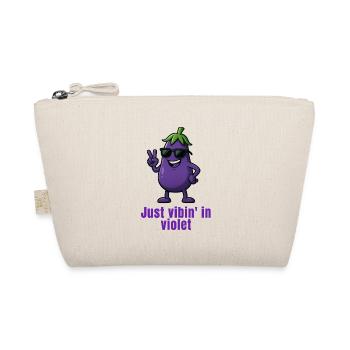 Aubergine - vibrations en violet dessin animé - Trousse biologique - nature - Devant