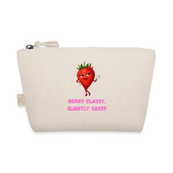 Strawberry in Heels Classy Elegant Caricature - Organic Pouch - nature - Front