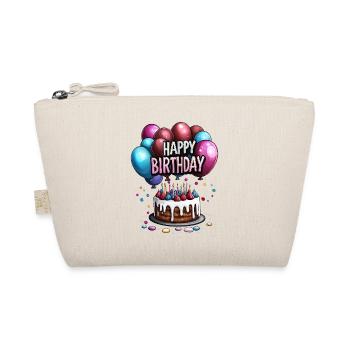 Happy Birthday Cake Baloons Party Birthday - Organic Pouch - nature - Front