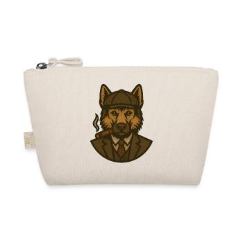 German Shepherd Dog in Suit Smoking Cigar - Organic Pouch - nature - Front
