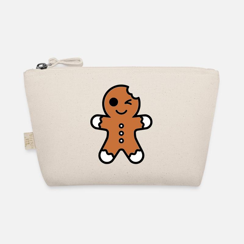 Funny bitten gingerbread man christmas Organic Pouch