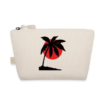Palm Tree Sunset – Tropical Silhouette - Organic Pouch - nature - Front