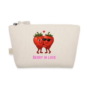 Berry en amour fraise couple dessin animé - Trousse biologique - nature - Devant