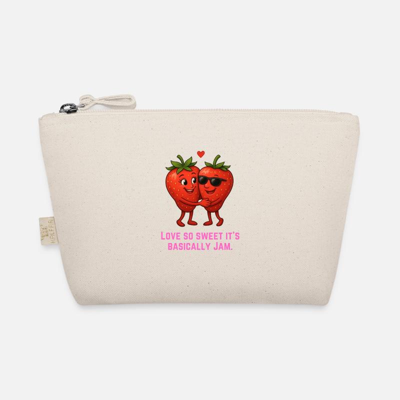 Kuschelige Erdbeeren Liebe Jam Marmelade Bio-Täschchen
