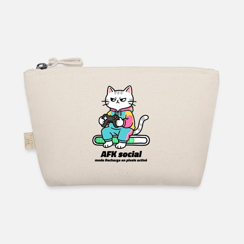 Gamer AFK Social, pixel charging mode enabled Organic Pouch