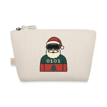 Cyber Santa VR Christmas Design - Organic Pouch - nature - Front
