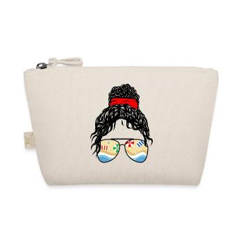 Beach Reflections Girl Summer Retro Sunglasses Art - Organic Pouch - nature - Front