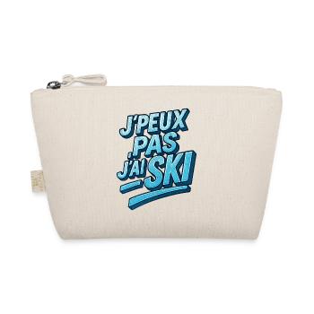 Ich kann nicht Skifahren. - Bio-Täschchen - Natur - Vorne