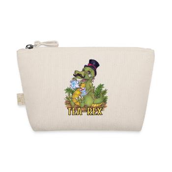 Drôle de jeu de mots Tea Rex Dino dessiné à la main - Trousse biologique - nature - Devant