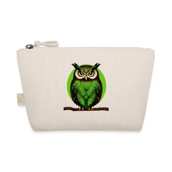Portrait de la chouette feuille verte sur une branche - Trousse biologique - nature - Devant