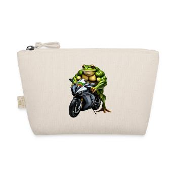 Muscle frog on motorcycle - Organic Pouch - nature - Front