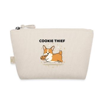 Corgi Cookie Thief lustiges Hund Design - Bio-Täschchen - Natur - Vorne