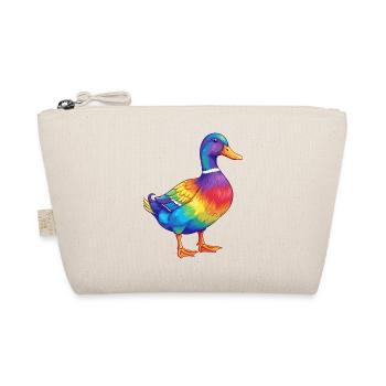 Aquarelle colorée canard arc-en-ciel Pop Art - Trousse biologique - nature - Devant