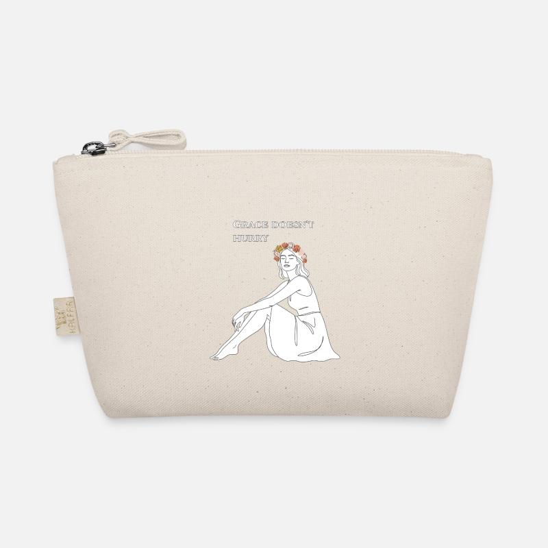 Grace Doesn’t Hurry – Line Art Sommermotiv Bio-Täschchen