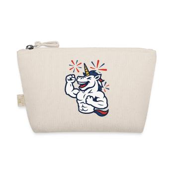 Party Unicorn Gym Maskottchen-Feier Spaßkraft - Bio-Täschchen - Natur - Vorne