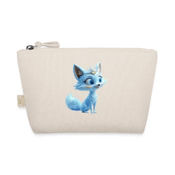 Petit Renard Bleu avec un bandeau en saphir - Trousse biologique - nature - Devant