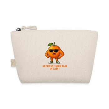 Orange hero: Pressing is only done in the gym - Organic Pouch - nature - Front