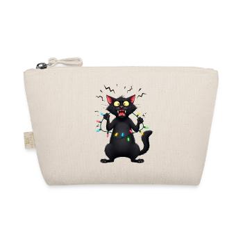 Vilain chat méchant Lumières de Fée de Noël Drôle - Trousse biologique - nature - Devant