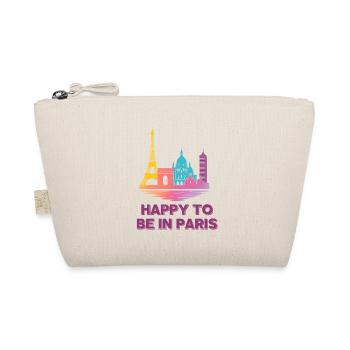 Pastel Paris Skyline - Organic Pouch - nature - Front