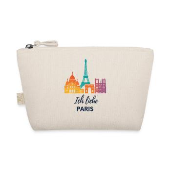 Ich liebe Paris – bunte Skyline Design - Bio-Täschchen - Natur - Vorne
