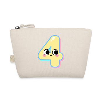 Four Kawaii Smiling - Organic Pouch - nature - Front