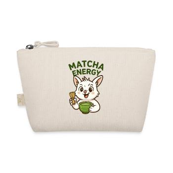 Matcha Energy Bunny Illustration - Organic Pouch - nature - Front