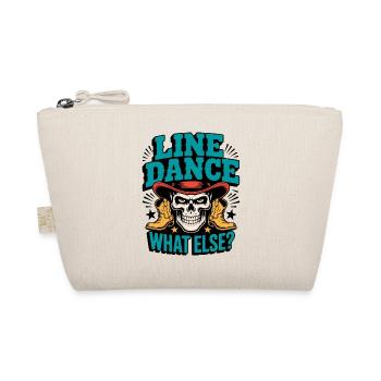 Line Dance Skull with Boots - Organic Pouch - nature - Front