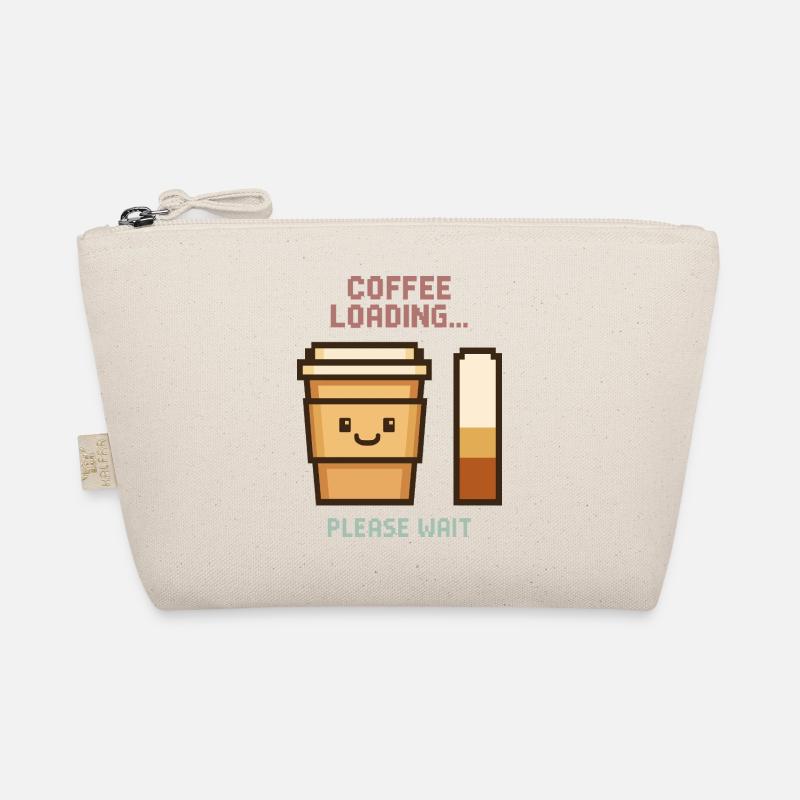 Coffee Loading Pixel Art - Morning Start with Charm Organic Pouch