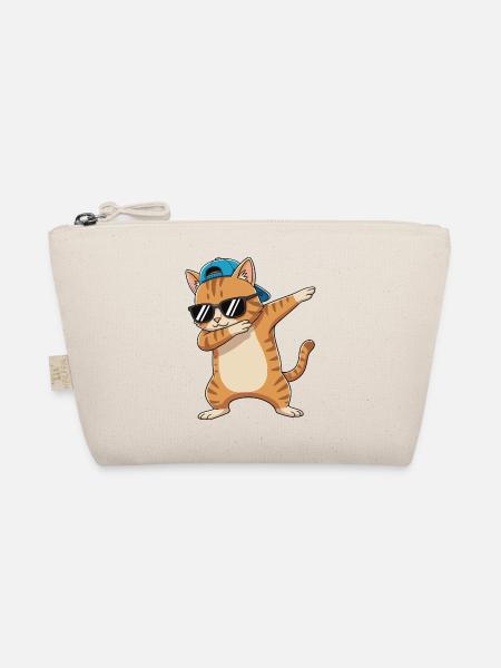 Cool Dabbing Cat Sonnenbrillen-Cartoon-Kunst - Bio-Täschchen - Natur