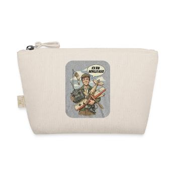 Model airplane in vintage style - Organic Pouch - nature - Front