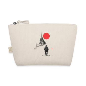 Winter silhouette: castle and red sun - Organic Pouch - nature - Front