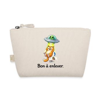 Cat abducted by a UFO and absurd fun humor - Organic Pouch - nature - Front