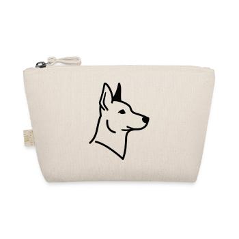 Minimalist German Shepherd - Line Art - Organic Pouch - nature - Front