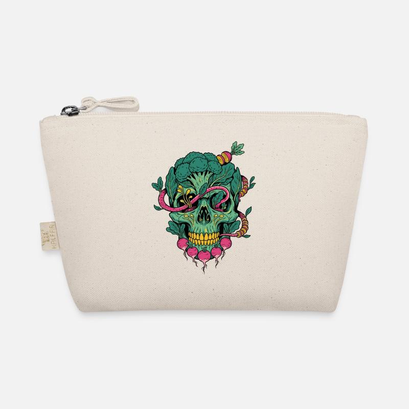 Vegetable Skull with Plant Spirals Organic Pouch