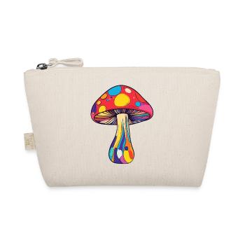 Colorful Toadstool Psychedelic Rainbow Mushroom - Organic Pouch - nature - Front