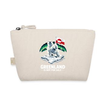 greenland is not for sale Flag Bear Saying - Organic Pouch - nature - Front